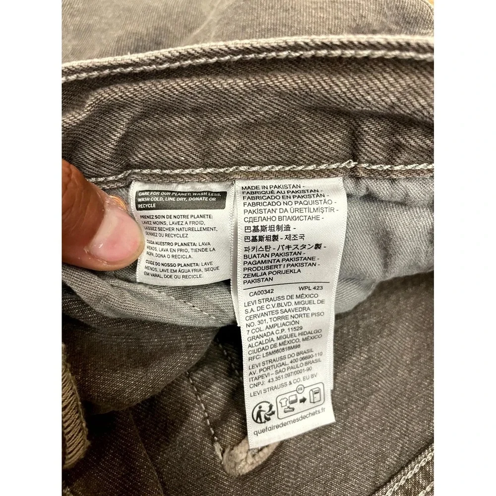 Levi's 501 Original Fit Coated Jeans Mens 33x30‎ Brown Denim Cotton Straight Leg
